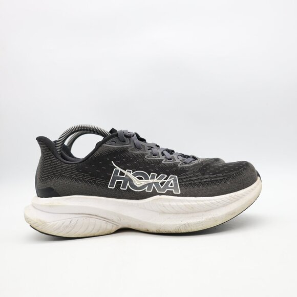 Hoka One One Mach 6 Women's Size 9 B Shoes Black Running Sneaker 1147810 BWHT - Picture 1 of 9